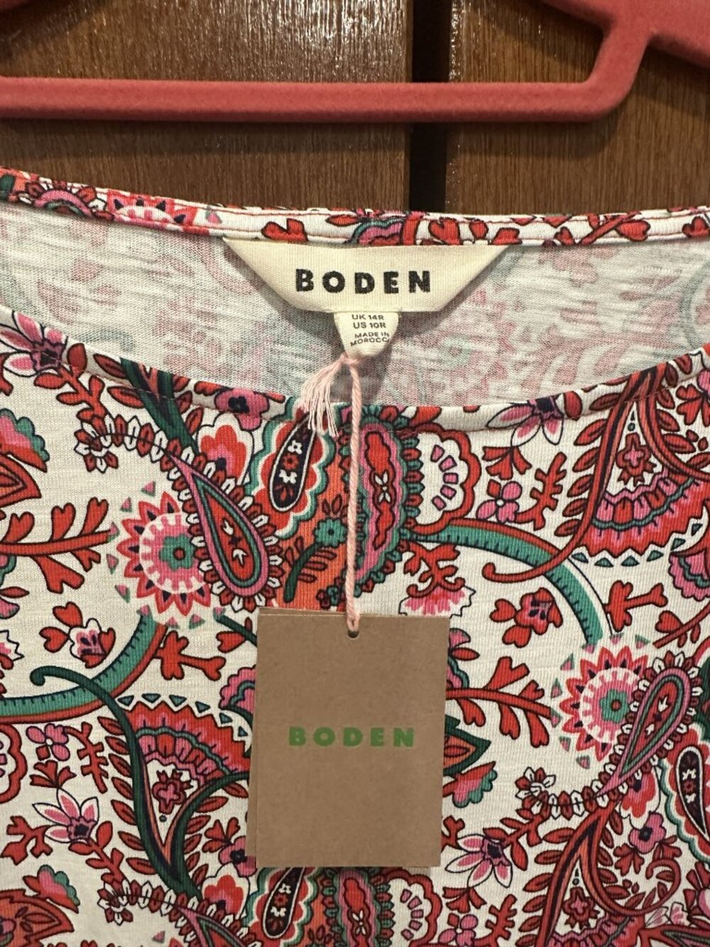 NWT Boden Florrie Dress | Paisley Floral Print, Cap Sleeves | Classic Versatile - Picture 3 of 6